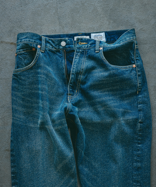 JOURNAL STANDARD relume（ジャーナルスタンダード　レリューム）の「クラフトデニム ナローストレートパンツ 12OZ（デニムパンツ・メンズ・ブルー/ブラックミックス/ブルー系その他・MEDIUM/LARGE）」の6枚目の写真