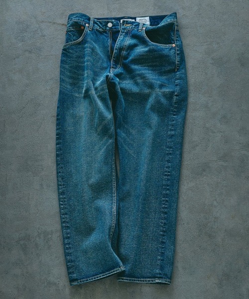 JOURNAL STANDARD relume（ジャーナルスタンダード　レリューム）の「クラフトデニム ナローストレートパンツ 12OZ（デニムパンツ・メンズ・ブルー/ブラックミックス/ブルー系その他・MEDIUM/LARGE）」の3枚目の写真