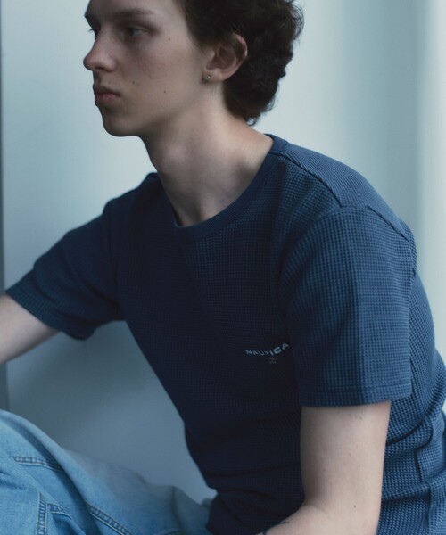 NAUTICA(ノーティカ)の「NAUTICA/ノーティカ Essentials タイトフィット S/S クルーネック ワッフル ピグメントTシャツ(Tシャツ/カットソー・メンズ・ネイビー/オリーブ/チャコールグレー・SMALL/MEDIUM/LARGE/X-LARGE/XX-LARGE)」の1枚目の写真