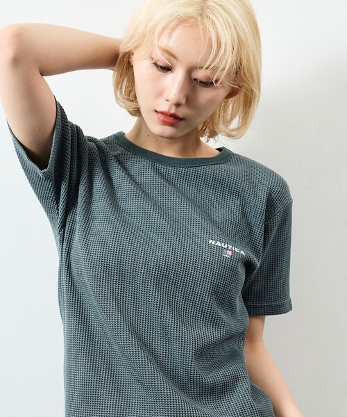 NAUTICA(ノーティカ)の「NAUTICA/ノーティカ Essentials タイトフィット S/S クルーネック ワッフル ピグメントTシャツ(Tシャツ/カットソー・メンズ・ネイビー/オリーブ/チャコールグレー・SMALL/MEDIUM/LARGE/X-LARGE/XX-LARGE)」の7枚目の写真