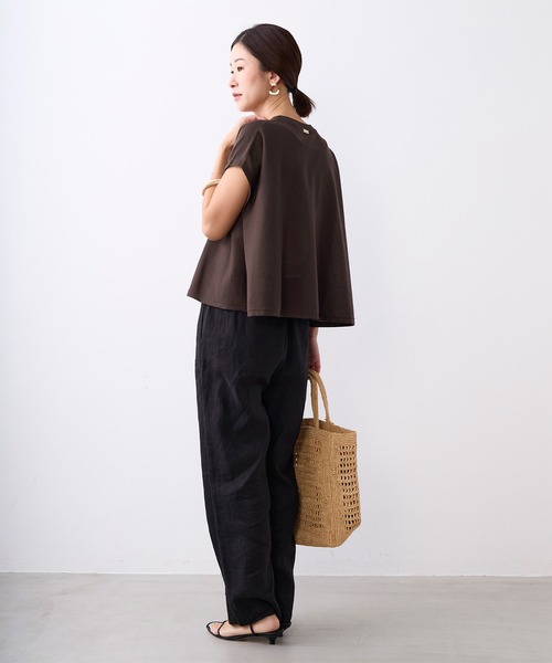 MICA&DEAL(マイカ&ディール)の「製品染めリネンイージーパンツ〈2サイズ展開〉(その他パンツ・レディース・キャメル/グリーン/ブラック・36/38)」の11枚目の写真