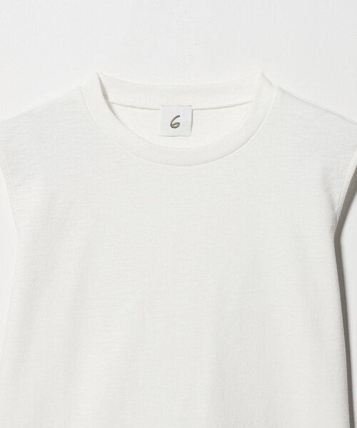 6(ロク)の「<6(ROKU)>コットン ビスチェ スリーブレス トップス(Tシャツ/カットソー・レディース・ホワイト/ブラック・FREE)」の8枚目の写真