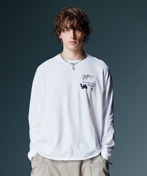 glamb（グラム）の「Egyptian Theater Cutsew / エジプシャンシアターカットソー（Tシャツ/カットソー・メンズ・ホワイト/ベージュ/イエロー・S/M/L）」の2枚目の写真