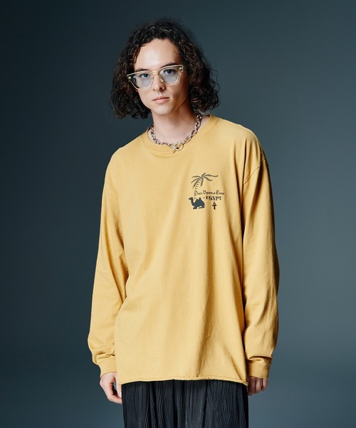 glamb（グラム）の「Egyptian Theater Cutsew / エジプシャンシアターカットソー（Tシャツ/カットソー・メンズ・ホワイト/ベージュ/イエロー・S/M/L）」の19枚目の写真