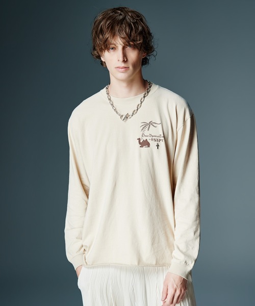 glamb（グラム）の「Egyptian Theater Cutsew / エジプシャンシアターカットソー（Tシャツ/カットソー・メンズ・ホワイト/ベージュ/イエロー・S/M/L）」の18枚目の写真