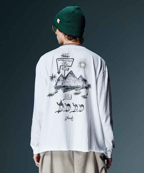 glamb（グラム）の「Egyptian Theater Cutsew / エジプシャンシアターカットソー（Tシャツ/カットソー・メンズ・ホワイト/ベージュ/イエロー・S/M/L）」の20枚目の写真