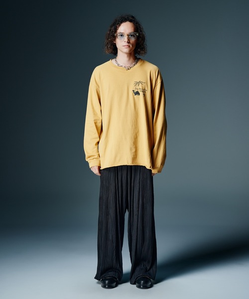 glamb（グラム）の「Egyptian Theater Cutsew / エジプシャンシアターカットソー（Tシャツ/カットソー・メンズ・ホワイト/ベージュ/イエロー・S/M/L）」の6枚目の写真