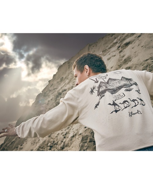 glamb（グラム）の「Egyptian Theater Cutsew / エジプシャンシアターカットソー（Tシャツ/カットソー・メンズ・ホワイト/ベージュ/イエロー・S/M/L）」の11枚目の写真