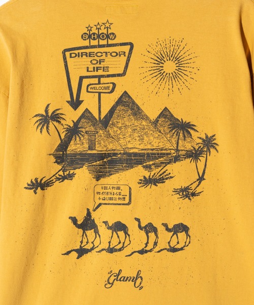 glamb（グラム）の「Egyptian Theater Cutsew / エジプシャンシアターカットソー（Tシャツ/カットソー・メンズ・ホワイト/ベージュ/イエロー・S/M/L）」の13枚目の写真