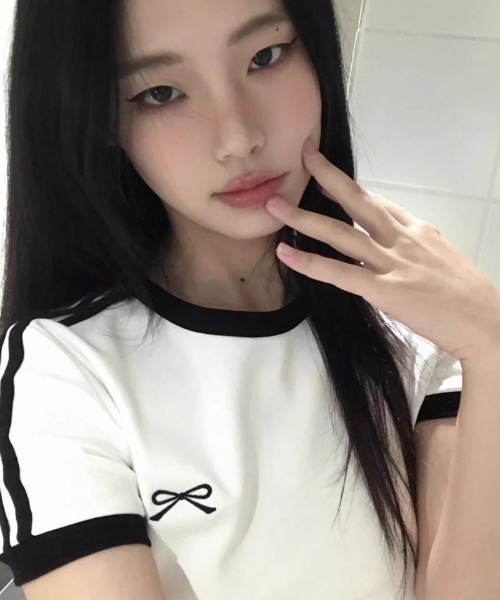 Ritzy(リッツィー)の「ラインデザインコンパクトTシャツ(Tシャツ/カットソー・レディース・ホワイト・M/L/S)」の5枚目の写真
