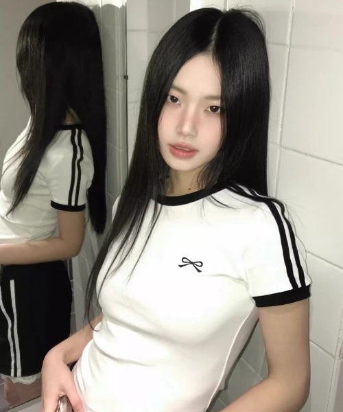 Ritzy(リッツィー)の「ラインデザインコンパクトTシャツ(Tシャツ/カットソー・レディース・ホワイト・M/L/S)」の9枚目の写真
