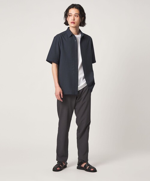A DAY IN THE LIFE UNITED ARROWS（アデイインザライフユナイテッドアローズ）の「サッカー リラックス レギュラーカラーシャツ-吸水速乾-＜A DAY IN THE LIFE＞（シャツ/ブラウス・メンズ・ネイビー/その他1/ホワイト・L/M）」の5枚目の写真