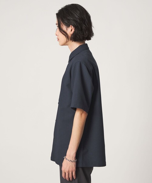A DAY IN THE LIFE UNITED ARROWS（アデイインザライフユナイテッドアローズ）の「サッカー リラックス レギュラーカラーシャツ-吸水速乾-＜A DAY IN THE LIFE＞（シャツ/ブラウス・メンズ・ネイビー/その他1/ホワイト・L/M）」の11枚目の写真