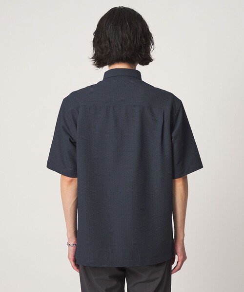 A DAY IN THE LIFE UNITED ARROWS（アデイインザライフユナイテッドアローズ）の「サッカー リラックス レギュラーカラーシャツ-吸水速乾-＜A DAY IN THE LIFE＞（シャツ/ブラウス・メンズ・ネイビー/その他1/ホワイト・L/M）」の12枚目の写真