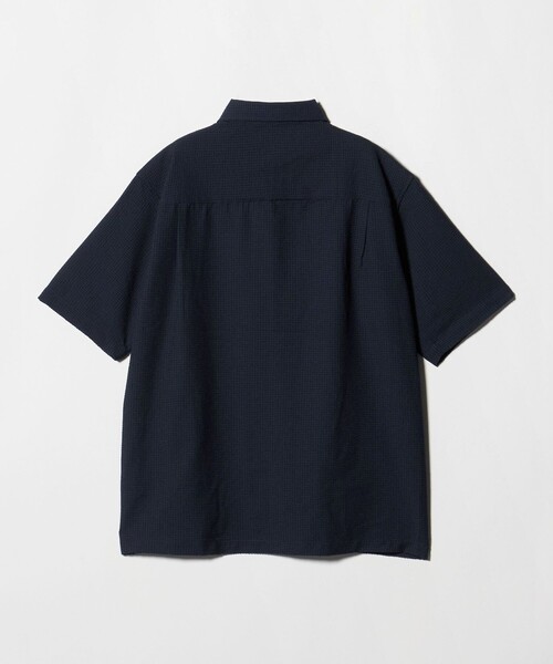 A DAY IN THE LIFE UNITED ARROWS（アデイインザライフユナイテッドアローズ）の「サッカー リラックス レギュラーカラーシャツ-吸水速乾-＜A DAY IN THE LIFE＞（シャツ/ブラウス・メンズ・ネイビー/その他1/ホワイト・L/M）」の14枚目の写真