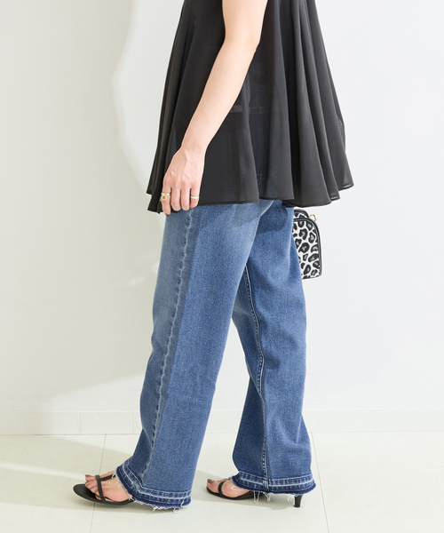 B.C STOCK(ベーセーストック)の「MCL / エムシーエル 別注 ストレッチデニムパンツ(その他パンツ・レディース・サックスブルー・MEDIUM/SMALL)」の3枚目の写真