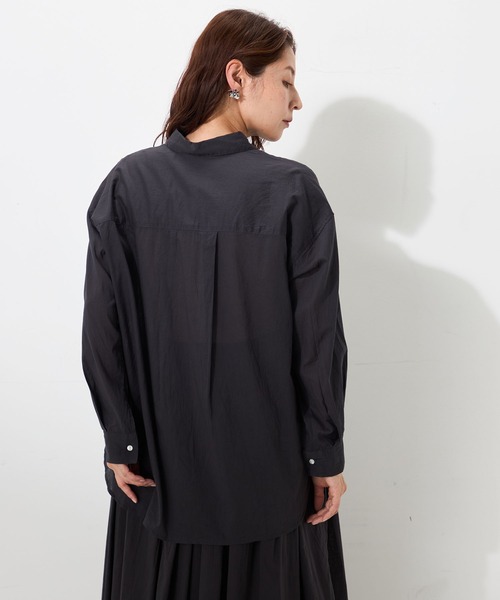GALLORIA(ギャローリア)の「【セットアップで着られる】 インド綿ゆるシャツ(シャツ/ブラウス・レディース・ブルー/ターコイズブルー/ホワイト/チャコールグレー・LL/L/S/M)」の7枚目の写真