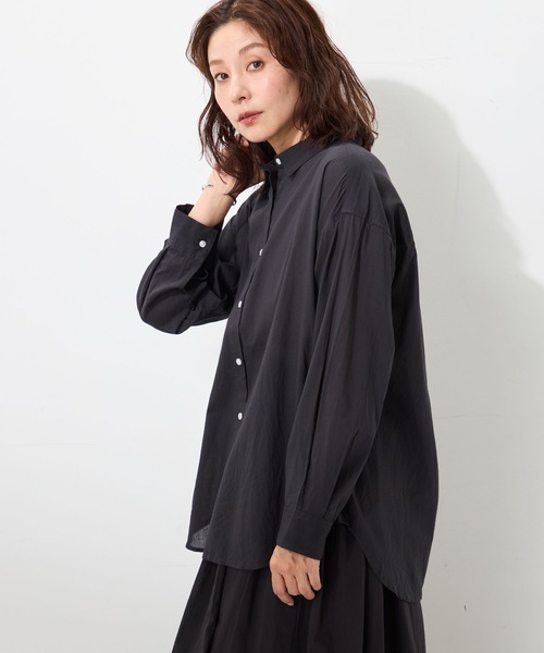GALLORIA(ギャローリア)の「【セットアップで着られる】 インド綿ゆるシャツ(シャツ/ブラウス・レディース・ブルー/ターコイズブルー/ホワイト/チャコールグレー・LL/L/S/M)」の8枚目の写真