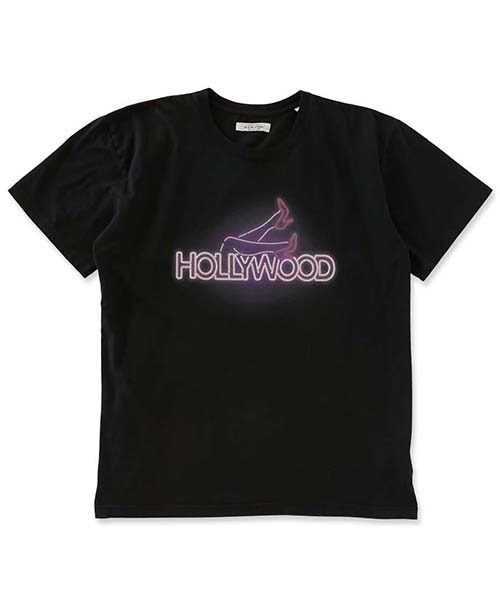 HOLLYWOOD RANCH MARKET(ハリウッドランチマーケット)の「ネオンサインハリウッド ショートスリーブTシャツ(Tシャツ/カットソー・メンズ・ブラック/ホワイト・M/S/XL/L)」の2枚目の写真