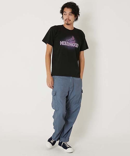 HOLLYWOOD RANCH MARKET(ハリウッドランチマーケット)の「ネオンサインハリウッド ショートスリーブTシャツ(Tシャツ/カットソー・メンズ・ブラック/ホワイト・M/S/XL/L)」の10枚目の写真