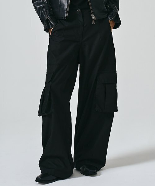 NOIRER(ノイア)の「コットンフィールドワイドパンツ(ブラック)(その他パンツ・メンズ・その他・48/50/52)」の1枚目の写真
