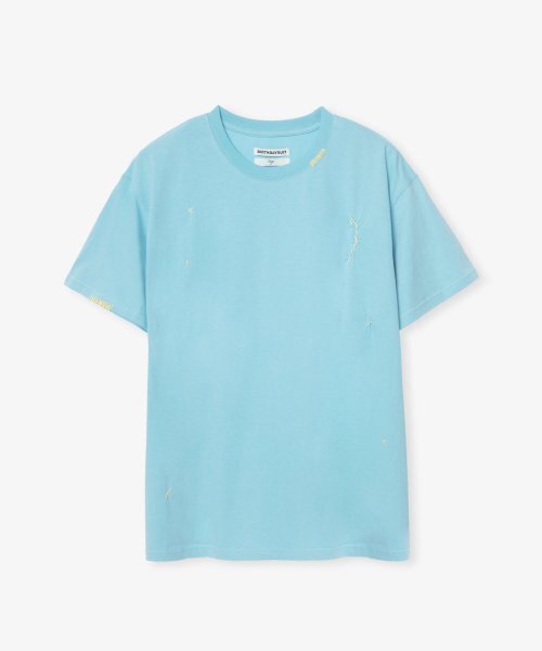 BIRTHDAYSUIT(バースデースーツ)の「HAND STITCH T-SHIRT (SKY BLUE)(Tシャツ/カットソー・レディース・その他・MEDIUM/SMALL/X-SMALL)」の1枚目の写真