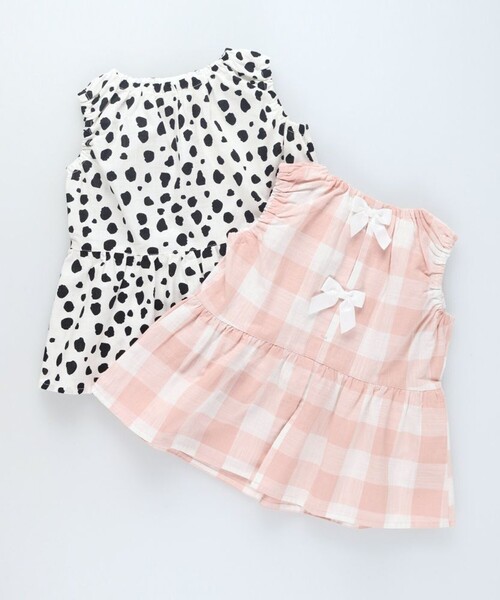 BRANSHES（ブランシェス）の「バックスリットノースリーブ（シャツ/ブラウス・キッズ・ブラック/ピンク・90/100/110/120/80/130/140/150）」の3枚目の写真