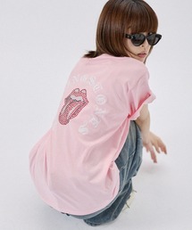 MSG（エムエスジー）の「MSG別注 THE ROLLING STONES ホースシューロゴラインストーン半袖Tシャツ（Tシャツ/カットソー）」