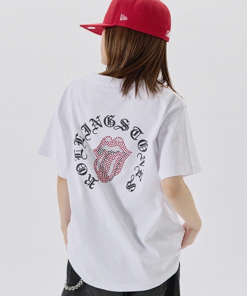 MSG(エムエスジー)の「MSG別注 THE ROLLING STONES ホースシューロゴラインストーン半袖Tシャツ(Tシャツ/カットソー・メンズ・ホワイト/ブラック/ピンク・L/M/S)」の8枚目の写真