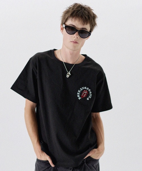 MSG(エムエスジー)の「MSG別注 THE ROLLING STONES ホースシューロゴラインストーン半袖Tシャツ(Tシャツ/カットソー・メンズ・ホワイト/ブラック/ピンク・L/M/S)」の16枚目の写真