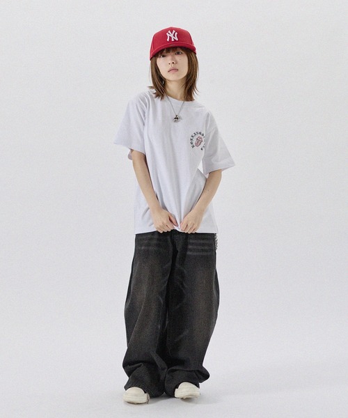 MSG(エムエスジー)の「MSG別注 THE ROLLING STONES ホースシューロゴラインストーン半袖Tシャツ(Tシャツ/カットソー・メンズ・ホワイト/ブラック/ピンク・L/M/S)」の12枚目の写真