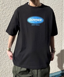DOWNER オーバルロゴ ビッグシルエットTシャツ