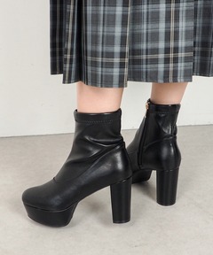 セール】FRONT ZIP CHUNKY BOOTS フロントジップ チャンキーブーツ