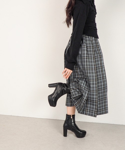 byあしながおじさん(バイアシナガオジサン)の「厚底ヒールストレッチブーツ 8890898(ブーツ・レディース・ダークブラウン/ブラック・L/M/S/LL)」の12枚目の写真