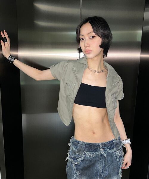 ORDINARY HOLIDAY（オーディナリー ホリデー）の「SHORT SLEEVE ZIP-UP SHIRTS [LIGHT KHAKI]（シャツ/ブラウス・レディース・その他・FREE）」の5枚目の写真