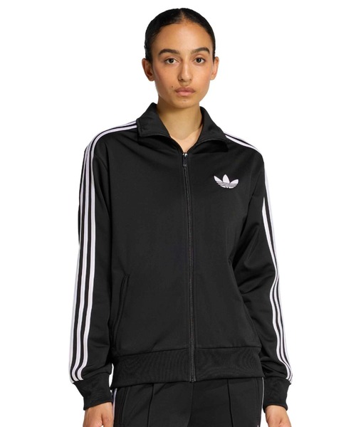 adidas(アディダス)の「adidas FIREBIRD TRACK TOP LOOSE / アディダス ファイヤーバード トラックトップ ルーズ(ジャージ・レディース・ブラック・S/M/L)」の1枚目の写真