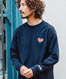 mlt5730- Heart Puff Print US Cotton Long Sleeve Tee ロングスリーブTシャツ(F26A230)
