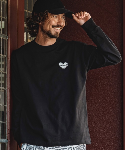 felkod(フィルコッド)の「mlt5730- Heart Puff Print US Cotton Long Sleeve Tee ロングスリーブTシャツ(F26A230)(Tシャツ/カットソー・メンズ・ホワイト×イエロー/ネイビー/ブラック/ホワイト×レッド・S/M/L/XL)」の3枚目の写真