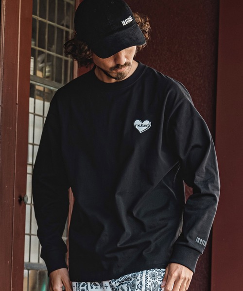 felkod(フィルコッド)の「mlt5730- Heart Puff Print US Cotton Long Sleeve Tee ロングスリーブTシャツ(F26A230)(Tシャツ/カットソー・メンズ・ホワイト×イエロー/ネイビー/ブラック/ホワイト×レッド・S/M/L/XL)」の5枚目の写真