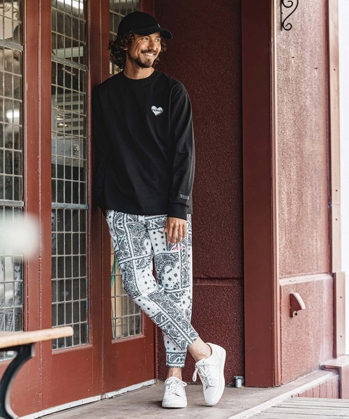 felkod(フィルコッド)の「mlt5730- Heart Puff Print US Cotton Long Sleeve Tee ロングスリーブTシャツ(F26A230)(Tシャツ/カットソー・メンズ・ホワイト×イエロー/ネイビー/ブラック/ホワイト×レッド・S/M/L/XL)」の8枚目の写真