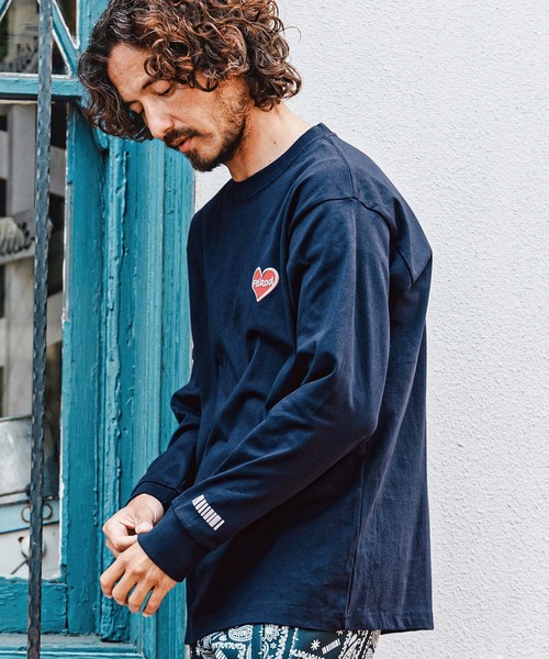 felkod(フィルコッド)の「mlt5730- Heart Puff Print US Cotton Long Sleeve Tee ロングスリーブTシャツ(F26A230)(Tシャツ/カットソー・メンズ・ホワイト×イエロー/ネイビー/ブラック/ホワイト×レッド・S/M/L/XL)」の10枚目の写真