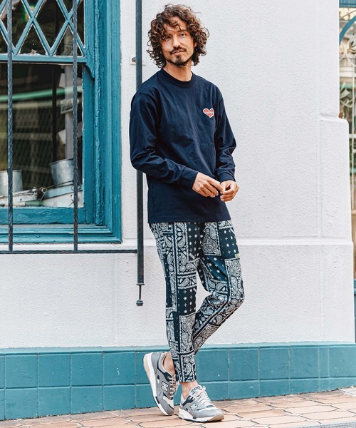 felkod(フィルコッド)の「mlt5730- Heart Puff Print US Cotton Long Sleeve Tee ロングスリーブTシャツ(F26A230)(Tシャツ/カットソー・メンズ・ホワイト×イエロー/ネイビー/ブラック/ホワイト×レッド・S/M/L/XL)」の11枚目の写真