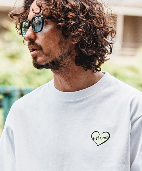 felkod(フィルコッド)の「mlt5730- Heart Puff Print US Cotton Long Sleeve Tee ロングスリーブTシャツ(F26A230)(Tシャツ/カットソー・メンズ・ホワイト×イエロー/ネイビー/ブラック/ホワイト×レッド・S/M/L/XL)」の13枚目の写真