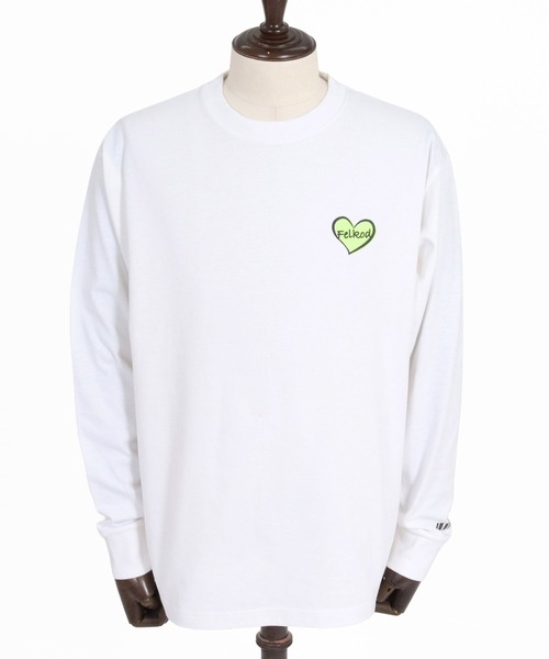 felkod(フィルコッド)の「mlt5730- Heart Puff Print US Cotton Long Sleeve Tee ロングスリーブTシャツ(F26A230)(Tシャツ/カットソー・メンズ・ホワイト×イエロー/ネイビー/ブラック/ホワイト×レッド・S/M/L/XL)」の21枚目の写真