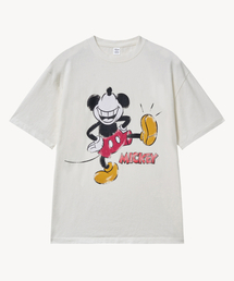 ヴィンテージウォッシングスウェッグ _ミッキー_ Tシャツ (ホワイト)