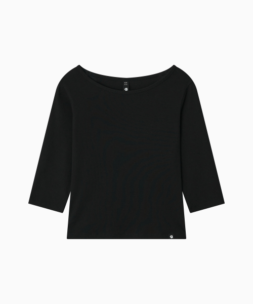 OHESHIO（オヘシオ）の「BASIC 3/4 SLEEVE T-SHIRT, BLACK（Tシャツ/カットソー・レディース・その他・FREE）」の6枚目の写真