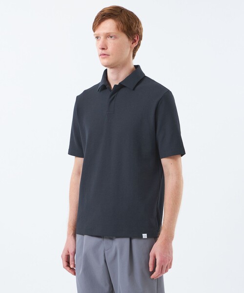 MACKINTOSH PHILOSOPHY(マッキントッシュ フィロソフィー)の「スキッパーポロ パイル調ソフトエアー(ポロシャツ・メンズ・ブルー系その他7/ホワイト/ダークネイビー・38/40)」の11枚目の写真