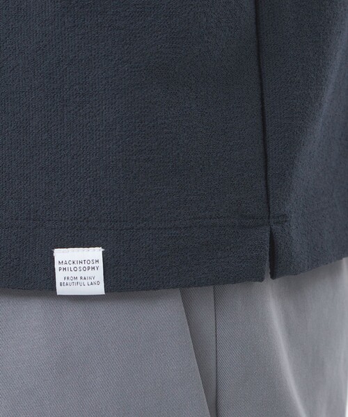 MACKINTOSH PHILOSOPHY(マッキントッシュ フィロソフィー)の「スキッパーポロ パイル調ソフトエアー(ポロシャツ・メンズ・ブルー系その他7/ホワイト/ダークネイビー・38/40)」の7枚目の写真