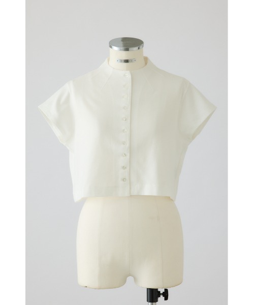 RIM.ARK（リムアーク）の「Neck darts cut tops(ネック ダーツ カット トップス)（Tシャツ/カットソー・レディース・グレー/ダークブルー/ホワイト/ブラック・38/36）」の2枚目の写真