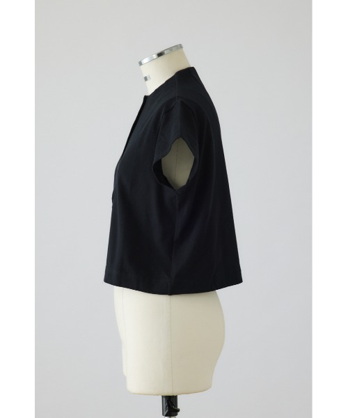 RIM.ARK（リムアーク）の「Neck darts cut tops(ネック ダーツ カット トップス)（Tシャツ/カットソー・レディース・グレー/ダークブルー/ホワイト/ブラック・38/36）」の7枚目の写真